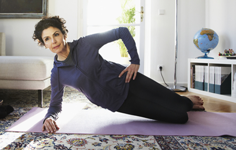 woman doing yoga